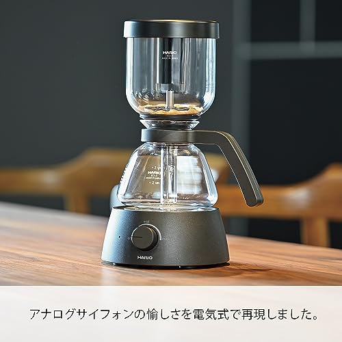 HARIO(ハリオ) Electric Coffee Syphon 3杯用 実用容量360mL ブラック 電気式 サイフォン コンパクト HARIO Glass ECA-3-B