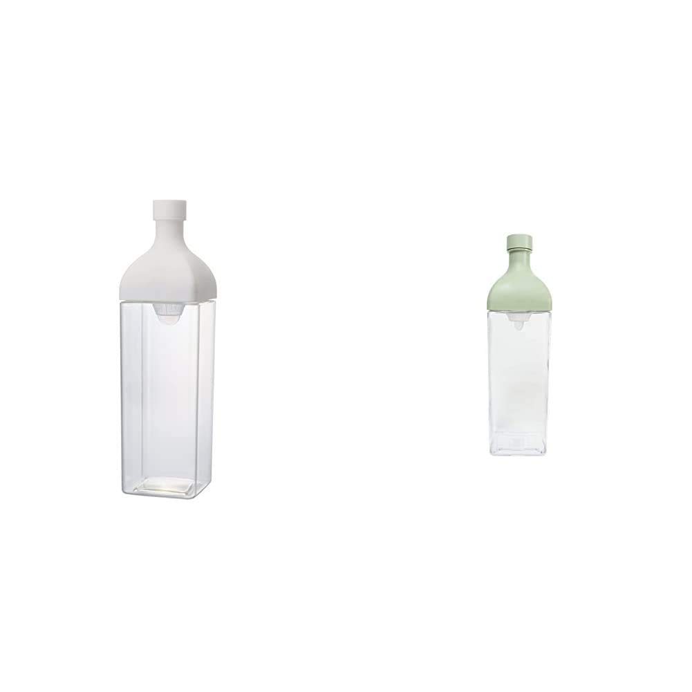 HARIO(ハリオ) カークボトル 食洗機対応 1.2リットル ホワイト 日本製 KAB-120-W & カークボトル 1.2リットル 日本製 KAB-120-SG【セット買い】