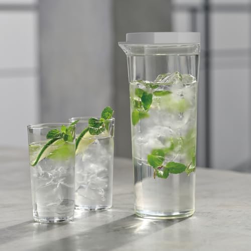 HARIO(ハリオ) フリーザーポット JUSIO 実用容量1100ml ホワイト トライタン 割れにくい 熱湯・食洗器OK 冷水筒 日本製 FPJ-11-W