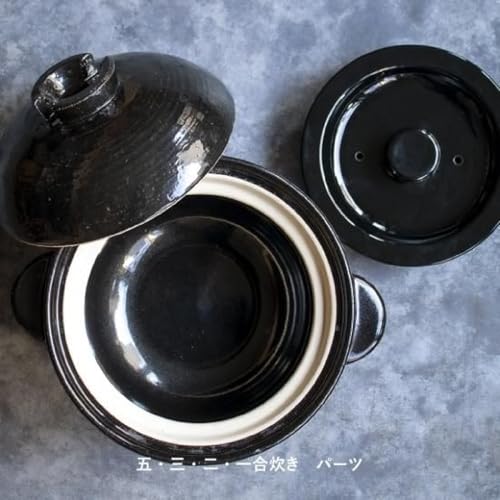 長谷園 かまどさん 土鍋 一合炊き 直径約19×高さ14cm 伊賀焼 ご飯 炊飯 ごはん 炊き方レシピ付き 機能土鍋 ご飯鍋 炊飯鍋 日本製 長谷製陶 ACT-02